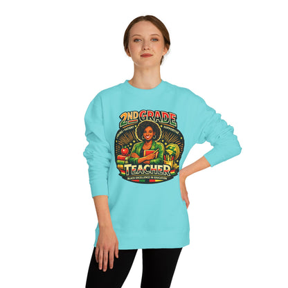 2nd Grade Teacher Sweatshirt — Proud Black Educator Crewneck