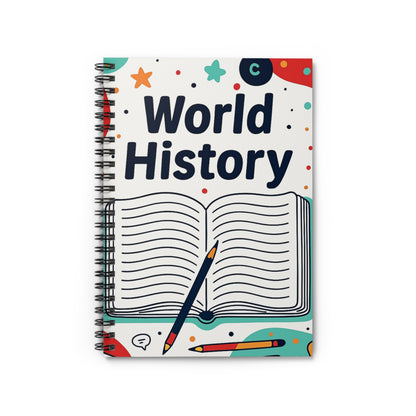 World History Spiral Notebook — Ruled Note-taking Journal for Students
