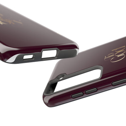 To God Be The Glory Tough Phone Case — Burgundy Gold Christian Scripture Cover