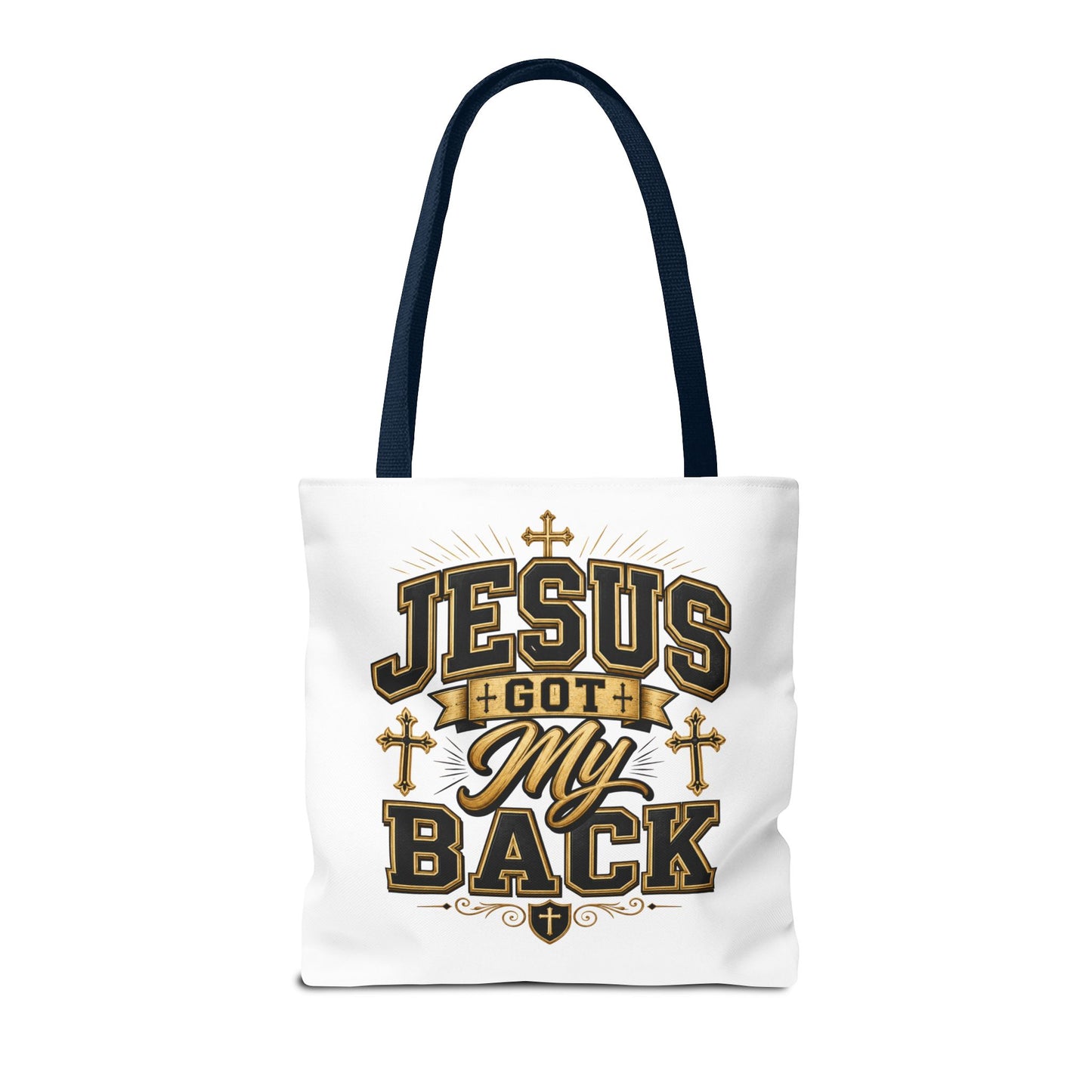 Jesus Got My Back Tote Bag — Faith-Based Christian Inspirational Carryall