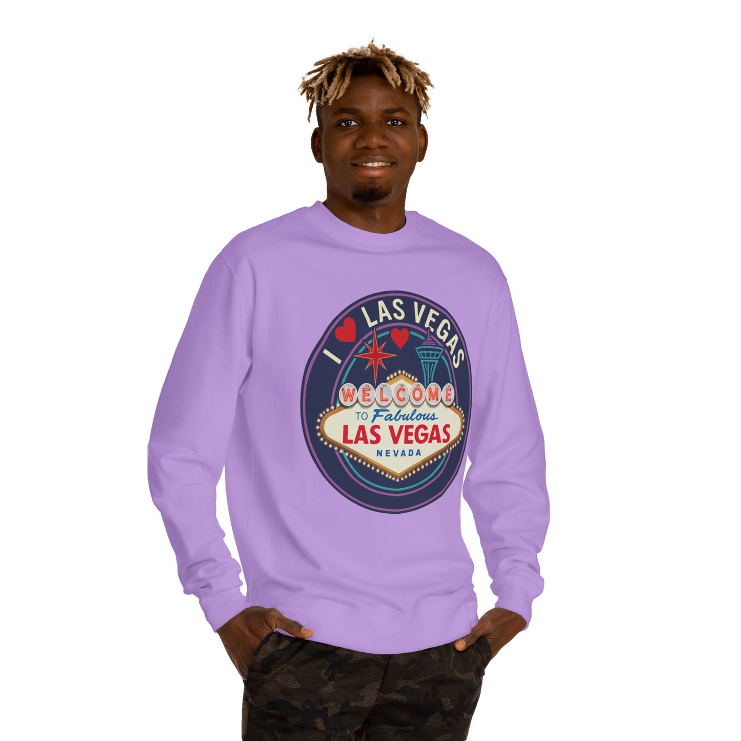 Las Vegas Welcome Sign Sweatshirt – Retro "I  Las Vegas" Crewneck