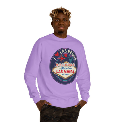 Las Vegas Welcome Sign Sweatshirt – Retro "I  Las Vegas" Crewneck