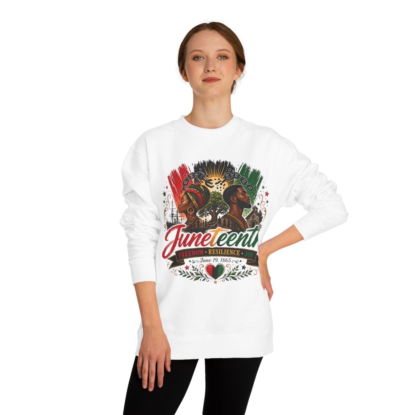 Juneteenth Celebration Sweatshirt — "Juneteenth: Resilience" African Heritage Crewneck