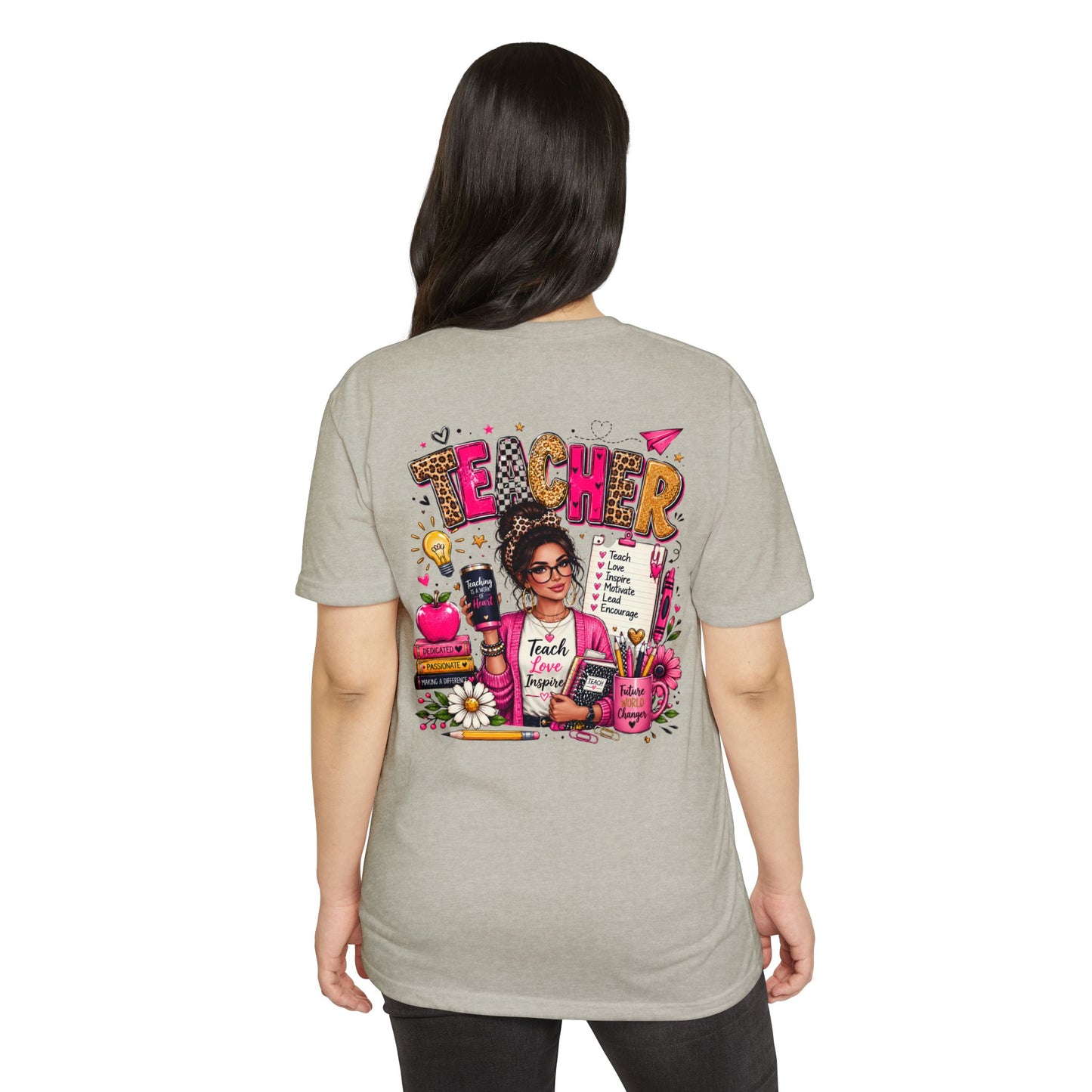 Teacher Graphic T-Shirt — Teach, Love, Inspire Design