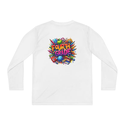 Fourth Grade Long Sleeve Tee — Colorful School Kids Shirt