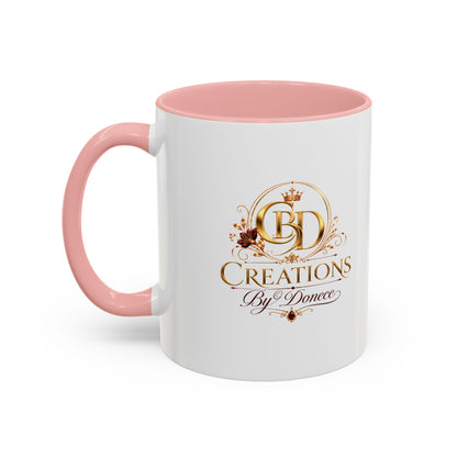 Accent Coffee Mug — Creations By Donece Logo Ceramic Mug (11/15 oz)