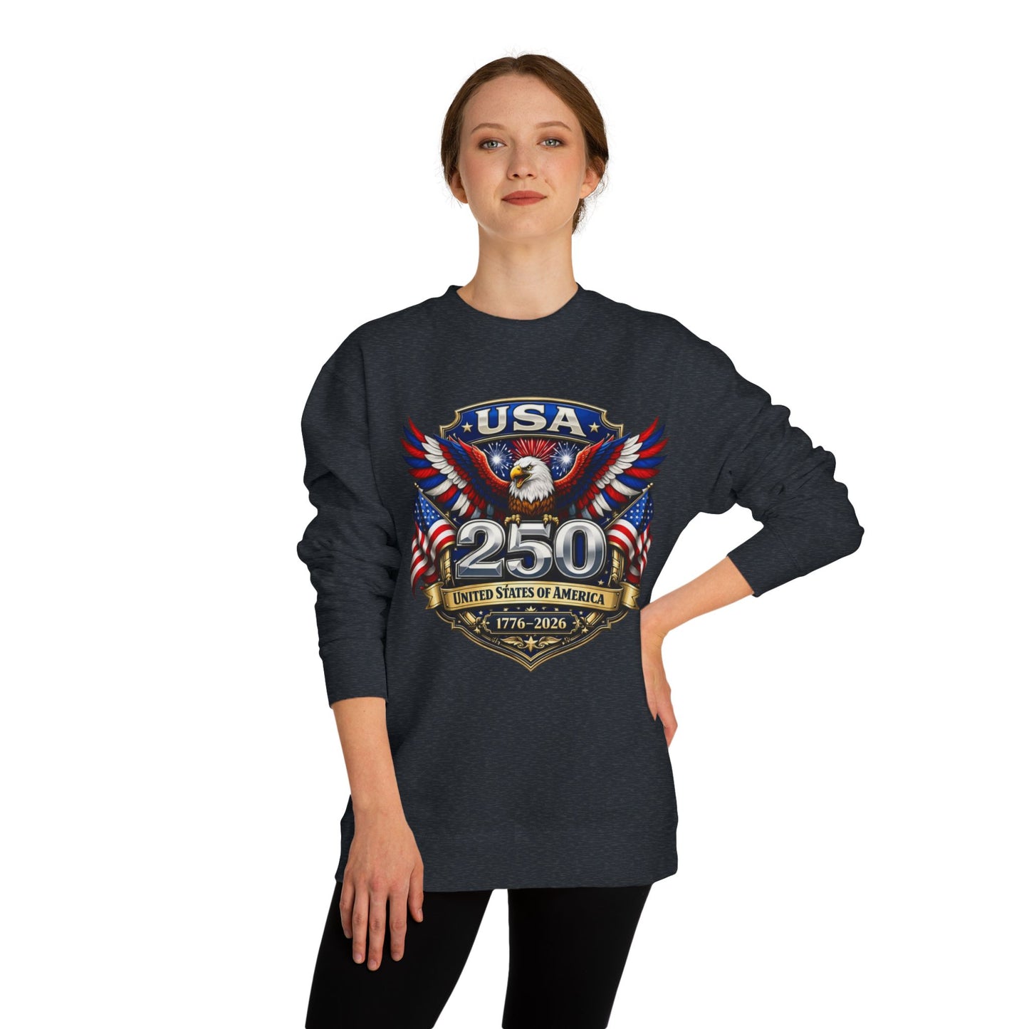 USA 250th Anniversary Eagle Sweatshirt — 1776-2026 Patriotic Crewneck