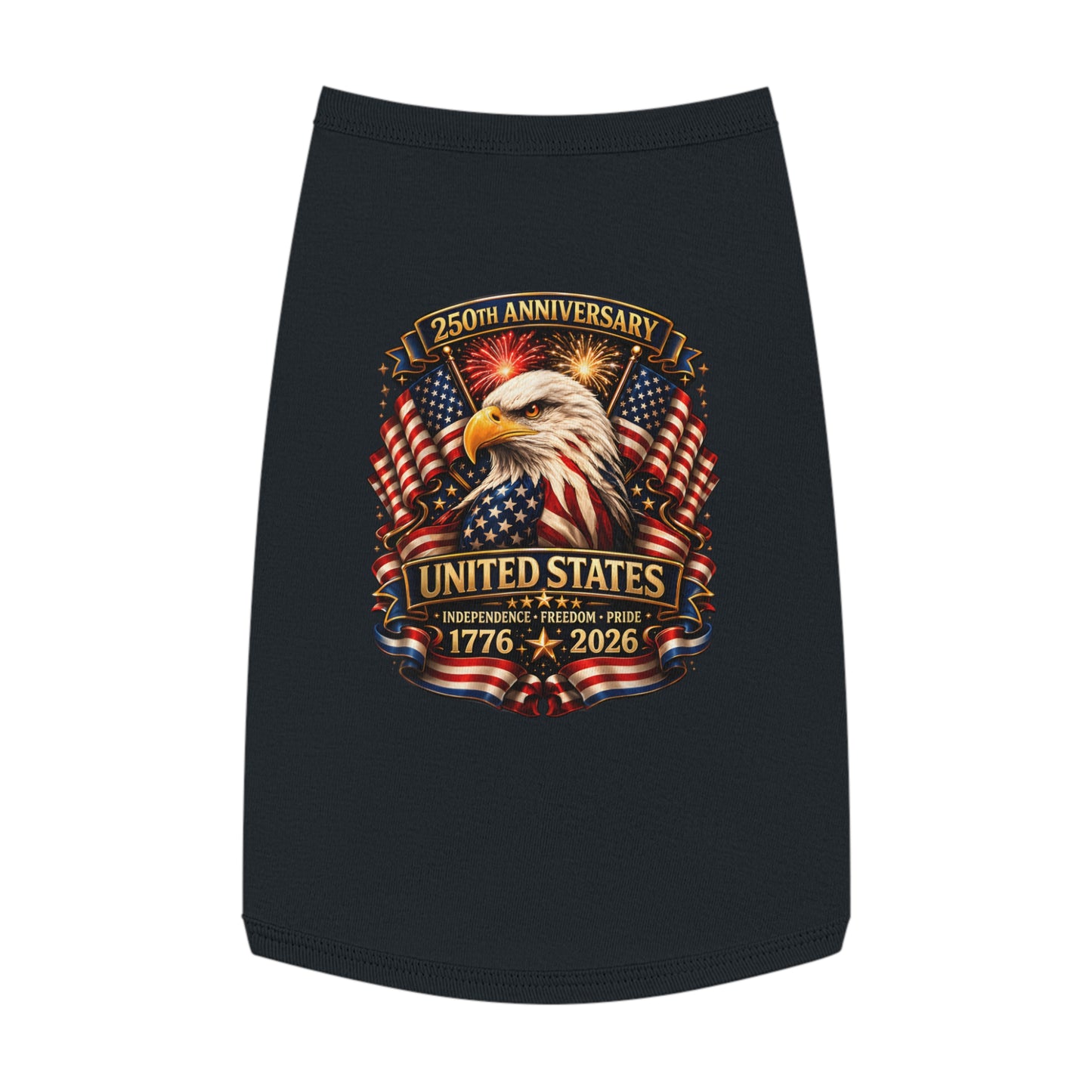 Patriotic Pet Tank — 250th United States Anniversary Eagle (1776–2026)