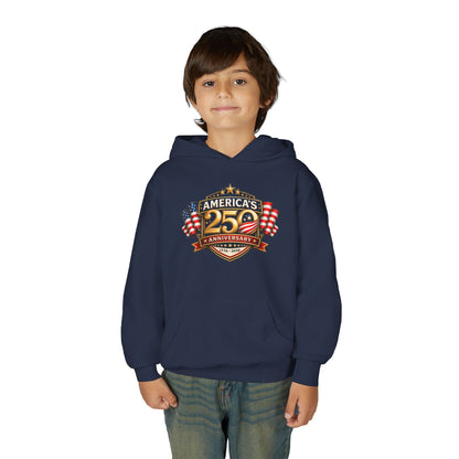 Youth Hoodie — "America's 250th Anniversary" Patriotic 1776-2026 Celebration Design