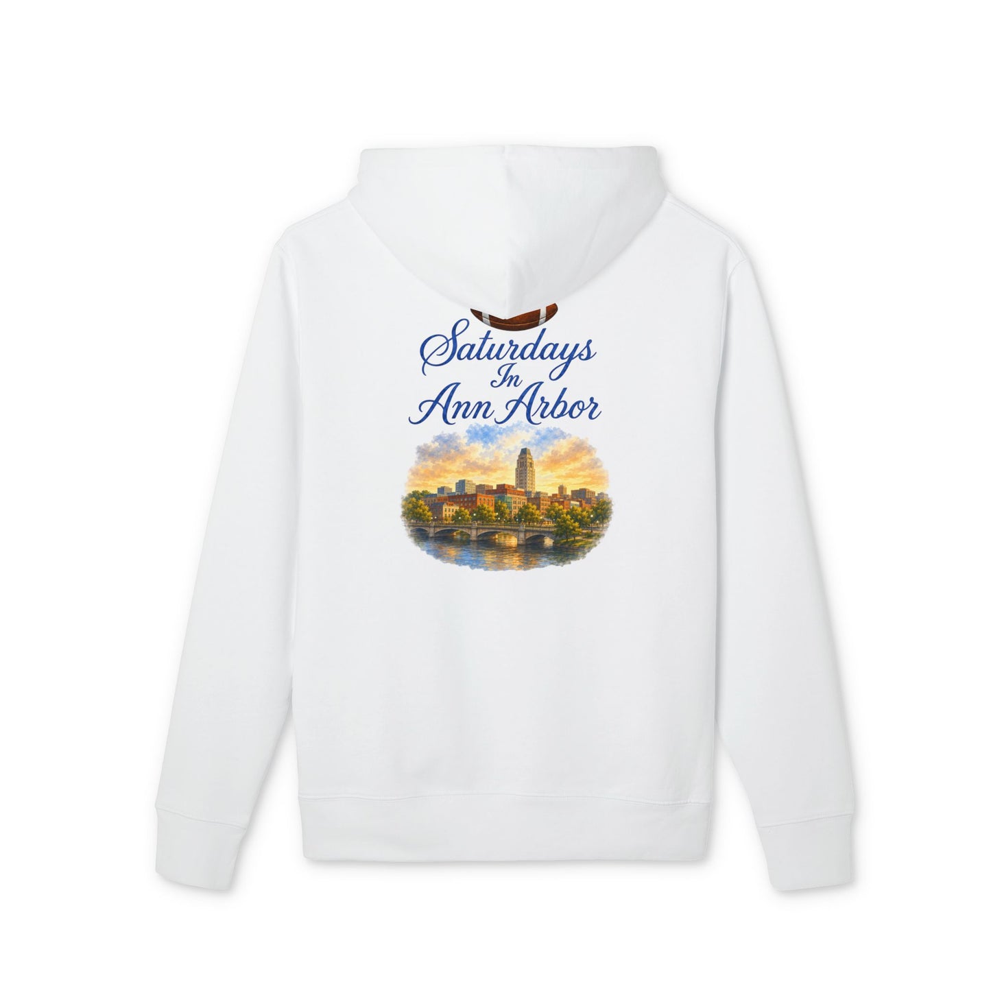 Ann Arbor Skyline Hoodie — "Saturdays in Ann Arbor" Graphic Pullover
