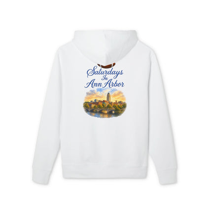 Ann Arbor Skyline Hoodie — "Saturdays in Ann Arbor" Graphic Pullover