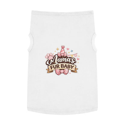 Mama's Fur Baby Pet Tank Top — Cute Paw & Bow Dog Shirt