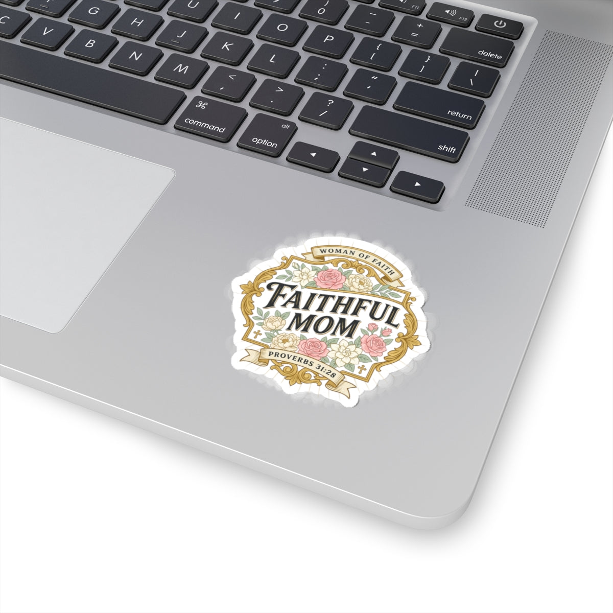 Faithful Mom Sticker | minimalist mom life, cool mom streetwear