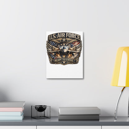Stretched Canvas - U.S. Air Force "Ready to Strike" Fighter Jet Wall Art