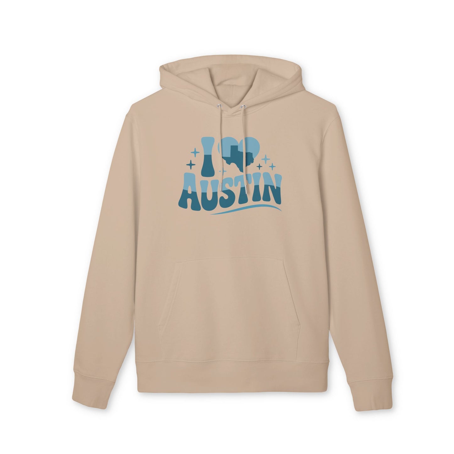 I Heart Austin Hoodie — Retro City Pride Pullover