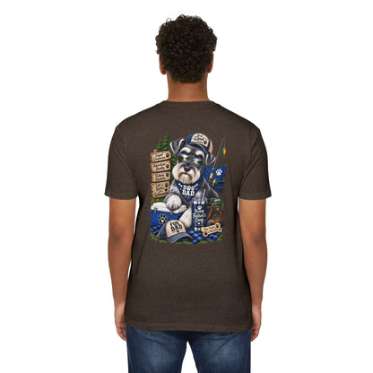 Schnauzer Dad T-Shirt – Fishing & Camping Dad Graphic Tee