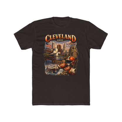 Cleveland Ohio Vintage Football Cityscape T-Shirt