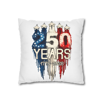 25th Anniversary Patriotic Pillowcase — "25 Years 1776–2026"