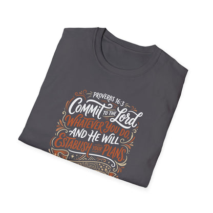 Proverbs 16:3 Commit to the Lord Christian T-Shirt