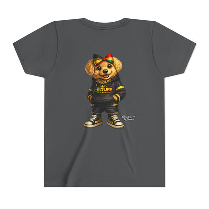 Youth Tee — Cute Rasta Bear "Culture" Graphic Kids T-Shirt