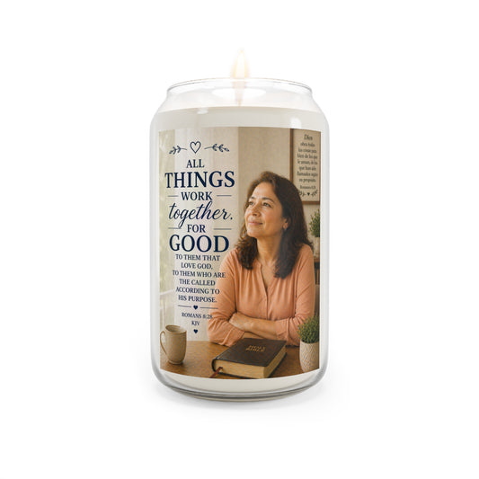 Inspirational Soy Candle — “All Things Work Together For Good” (13.75 oz)