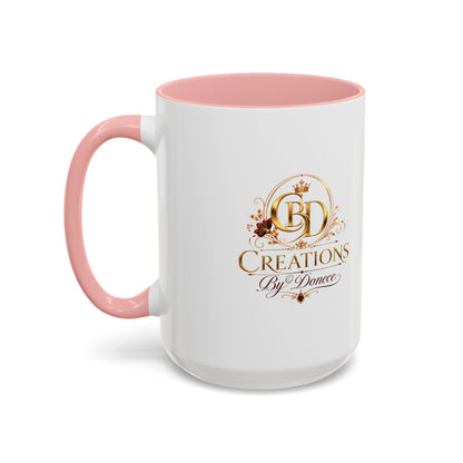 Accent Coffee Mug — Creations By Donece Logo Ceramic Mug (11/15 oz)
