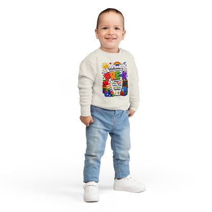 Welcome to Pre-K Toddler Sweatshirt – Colorful Back-to-School Pre-K Kids Crewneck