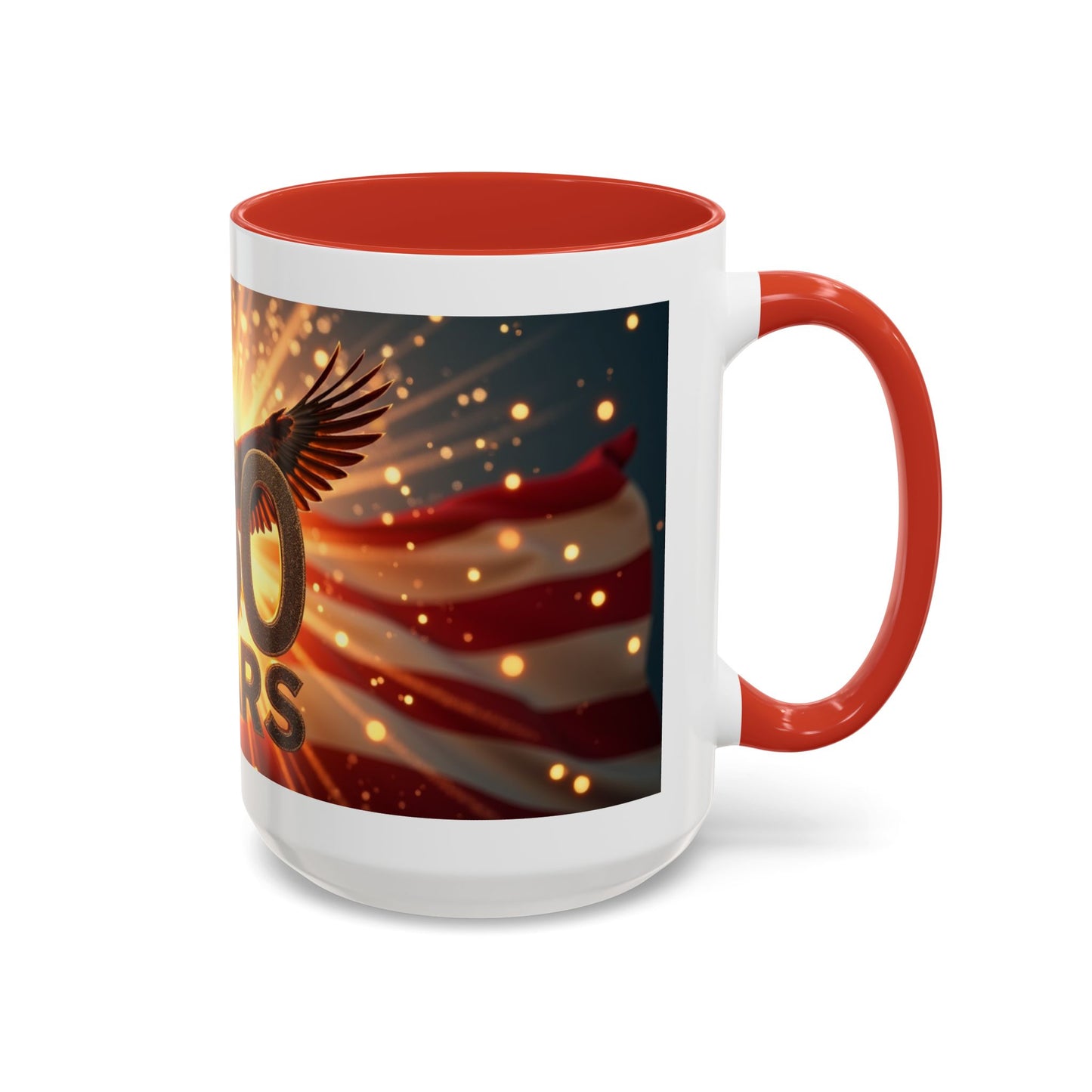 250 Years Commemorative Coffee Mug — Patriotic Eagle & American Flag Accent (11/15oz)