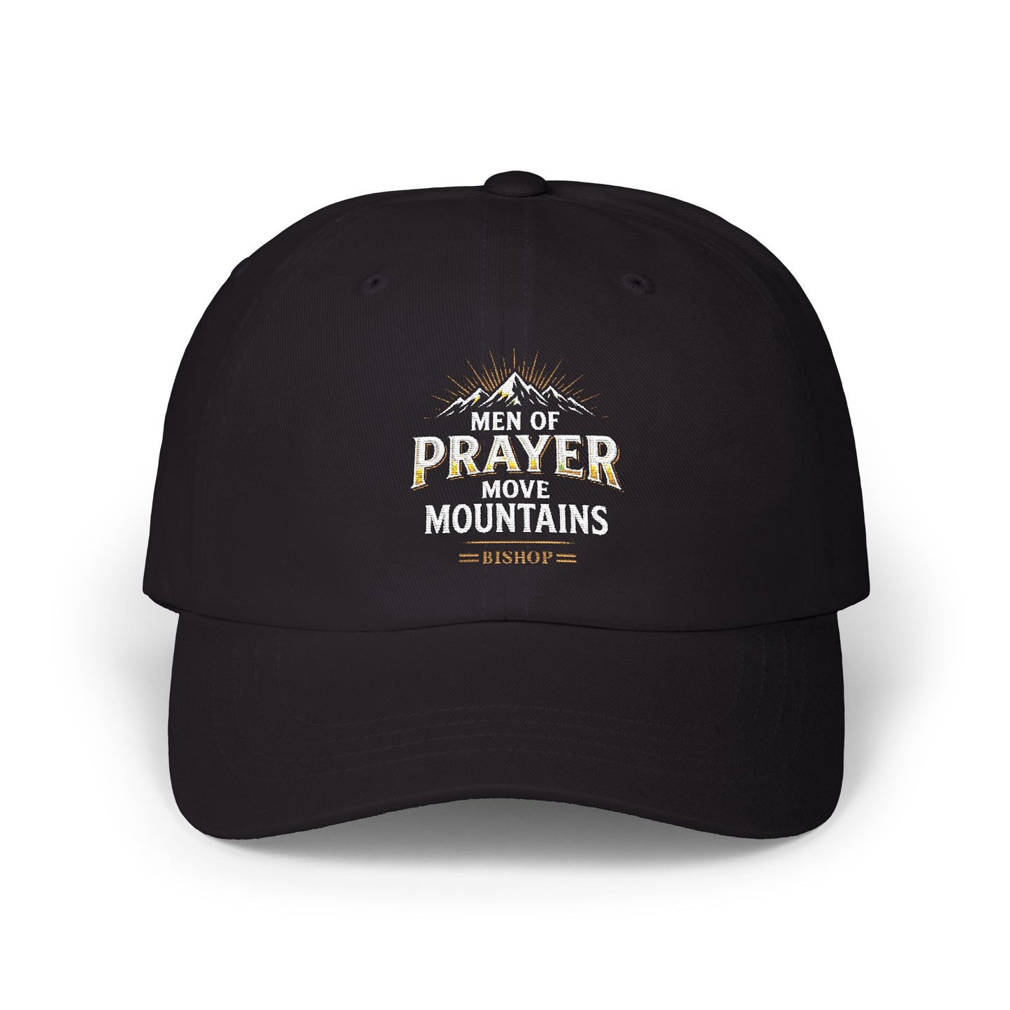 Men of Prayer Move Mountains Dad Cap — Christian Faith Baseball Hat
