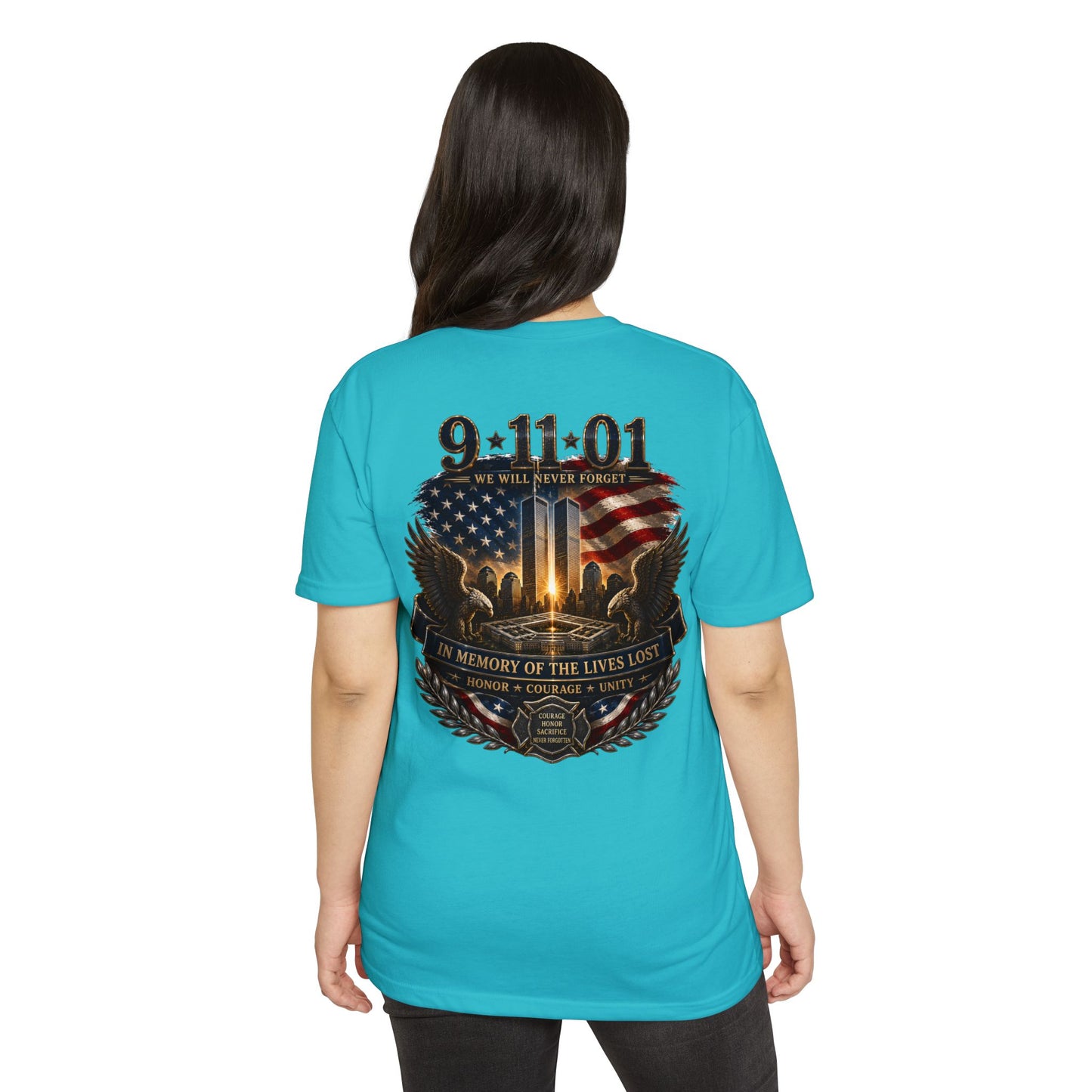 9/11 Memorial T-Shirt – "We Will Never Forget" Tribute Tee