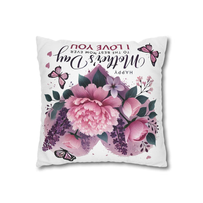 Mother & Family Decorative Pillow - "To the World You Are a Mother" Floral Accent Pillowcase