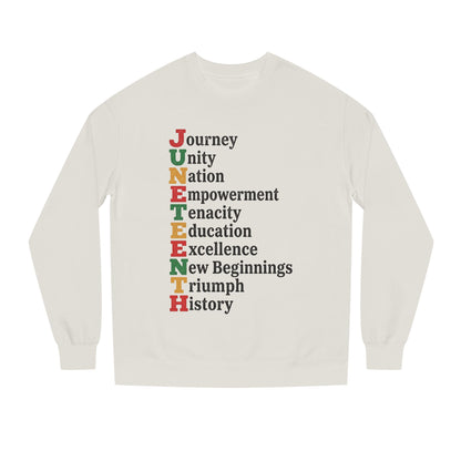 Juneteenth Acrostic Sweatshirt — Journey Unity Nation Empowerment Tee