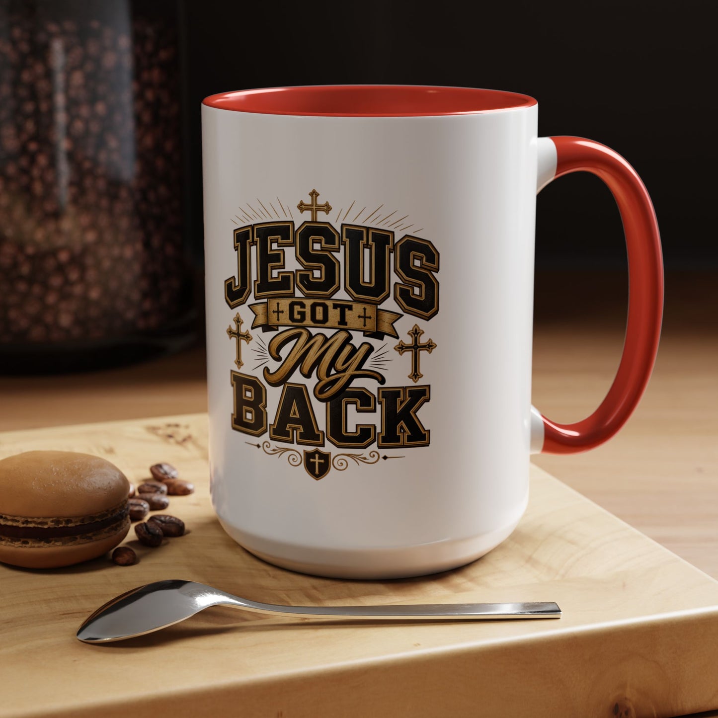 Jesus Got My Back Accent Coffee Mug – Faith Prayer Christian Gift (11/15oz)