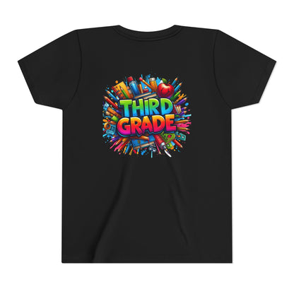 Third Grade Kids' T-Shirt – Colorful School Supplies Back-to-School Tee