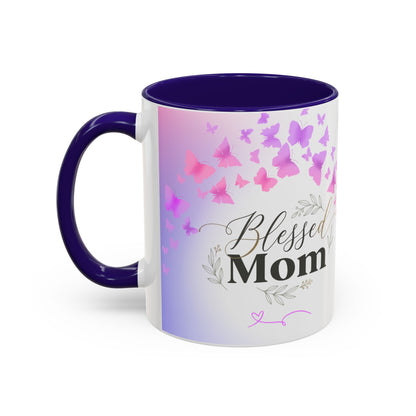 Blessed Mom Butterfly Mug — Colorful 11oz/15oz Ceramic Gift for Mother's Day