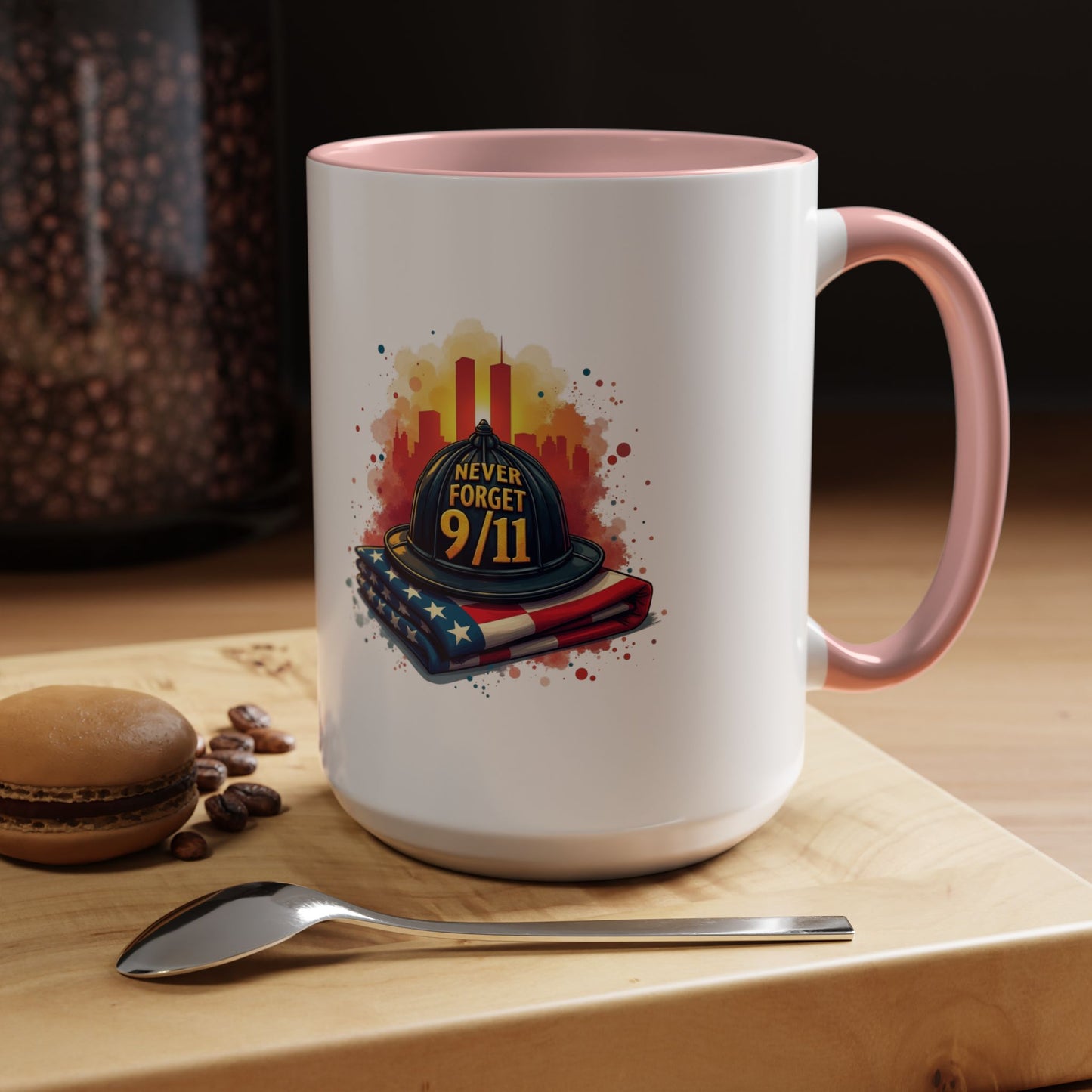 Never Forget 9/11 Memorial Accent Coffee Mug
