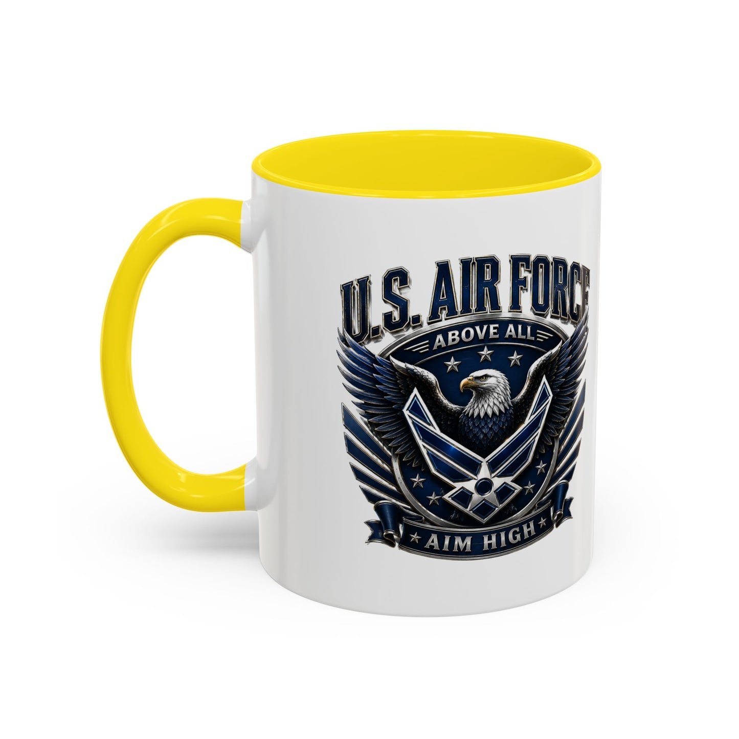 U.S. Air Force Eagle Coffee Mug – "Aim High" Accent Ceramic Mug (11/15oz)