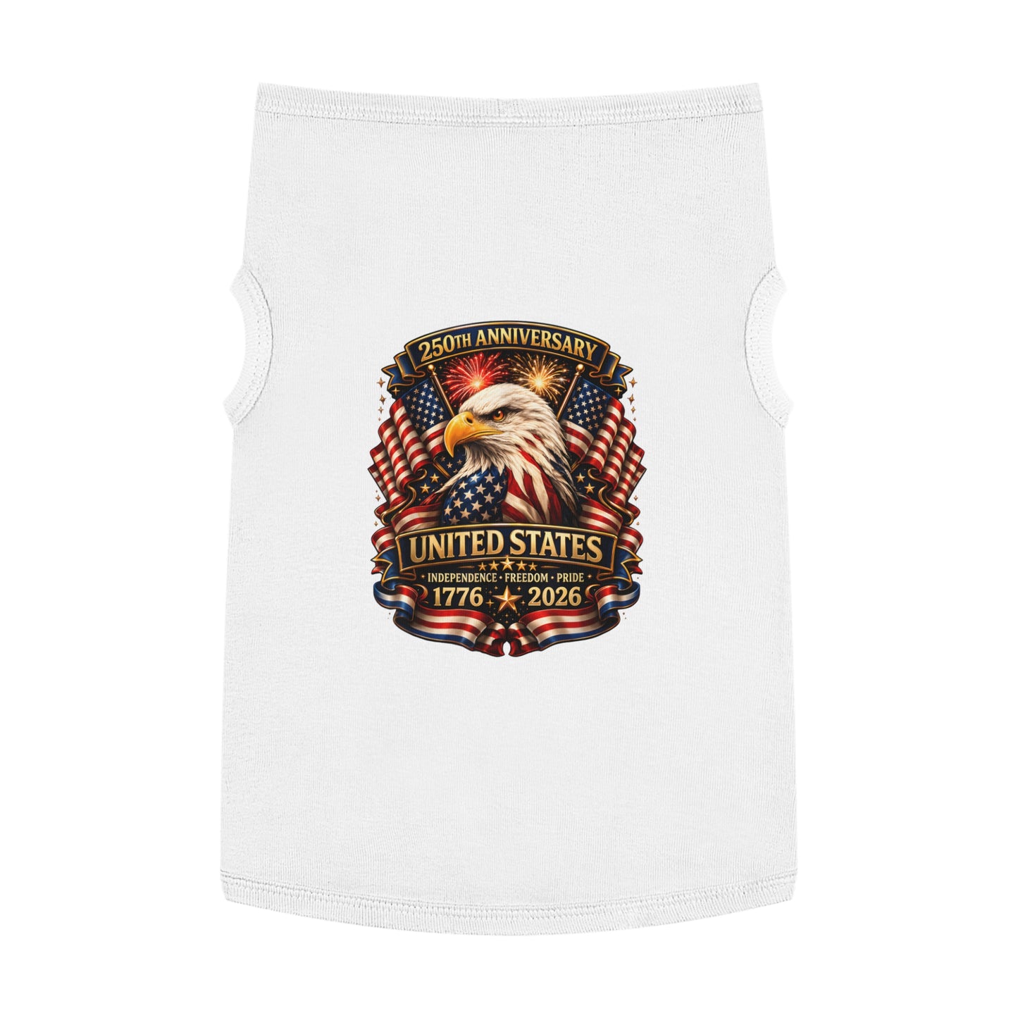 Patriotic Pet Tank — 250th United States Anniversary Eagle (1776–2026)