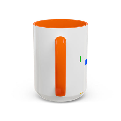 Accent Coffee Mug — 'Different Not Less' Pride-Inclusive Color Block Design (11/15oz)
