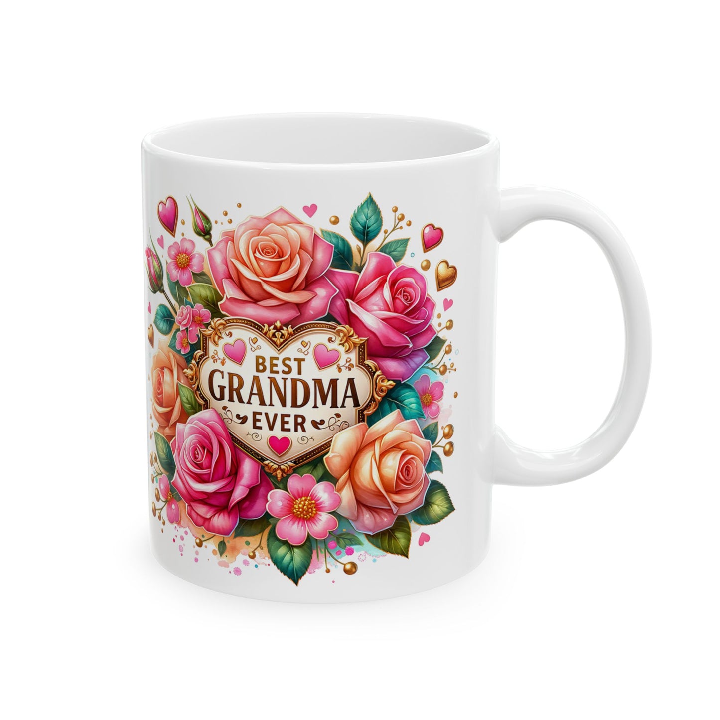 Grandma Floral Ceramic Mug – "Grandma You Are Loved" 11oz & 15oz