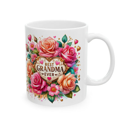 Grandma Floral Ceramic Mug – "Grandma You Are Loved" 11oz & 15oz