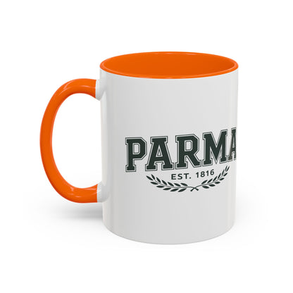 Parma Established 1816 Accent Coffee Mug — Vintage Collegiate Ceramic Coffee Cup