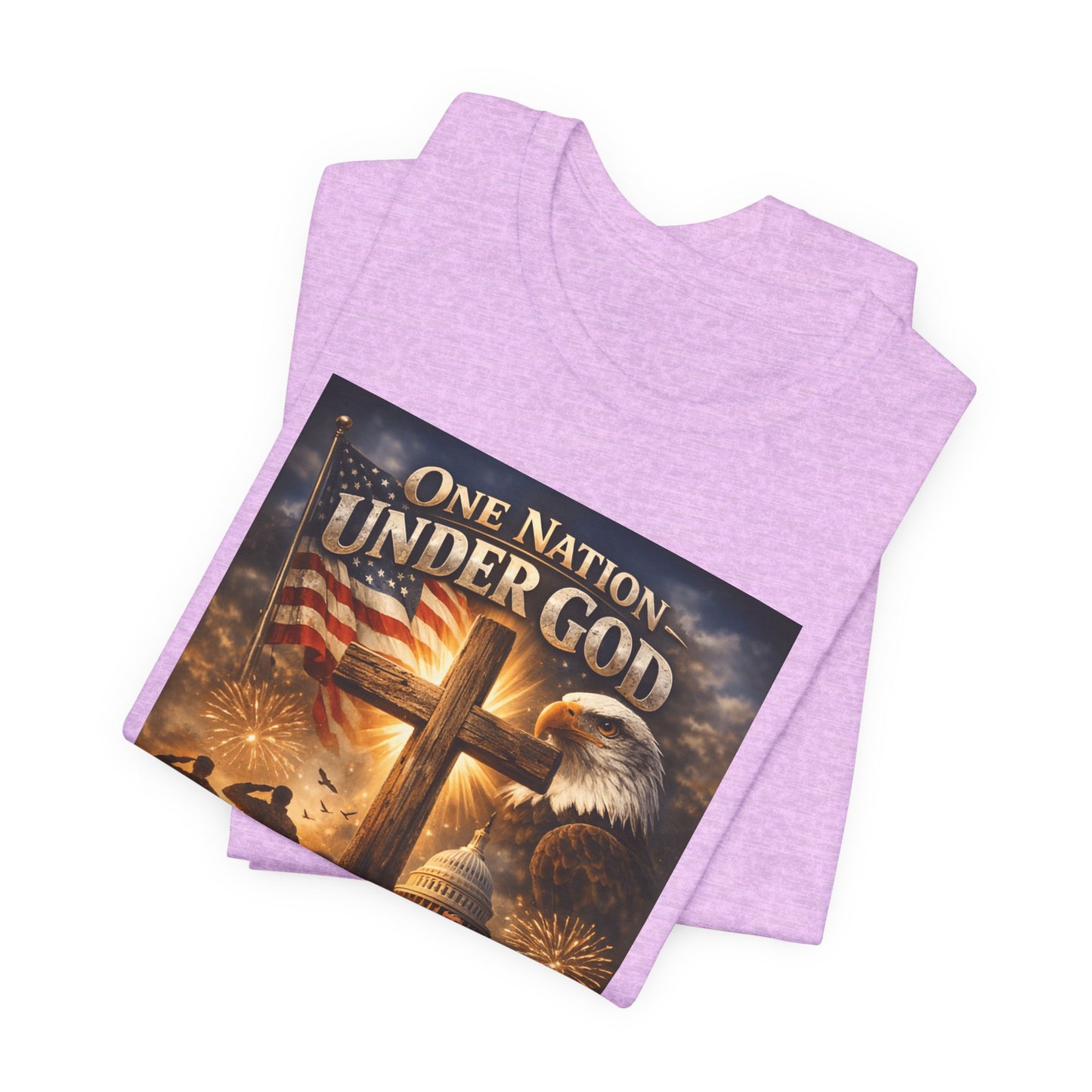 One Nation Under God T-Shirt — 250 Years of Faith Patriotic Christian Tee
