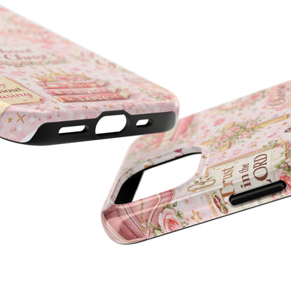 Anchored In Christ Phone Case | Christian floral iPhone Case