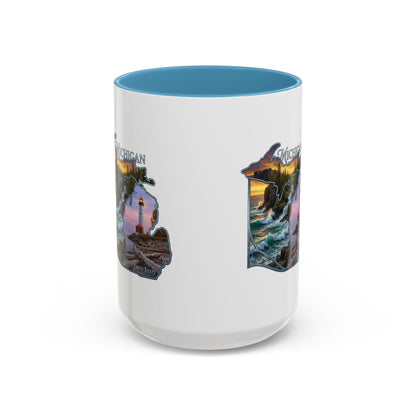 Michigan Lighthouse Coffee Mug — Scenic Great Lakes Accent Mug (11/15oz)