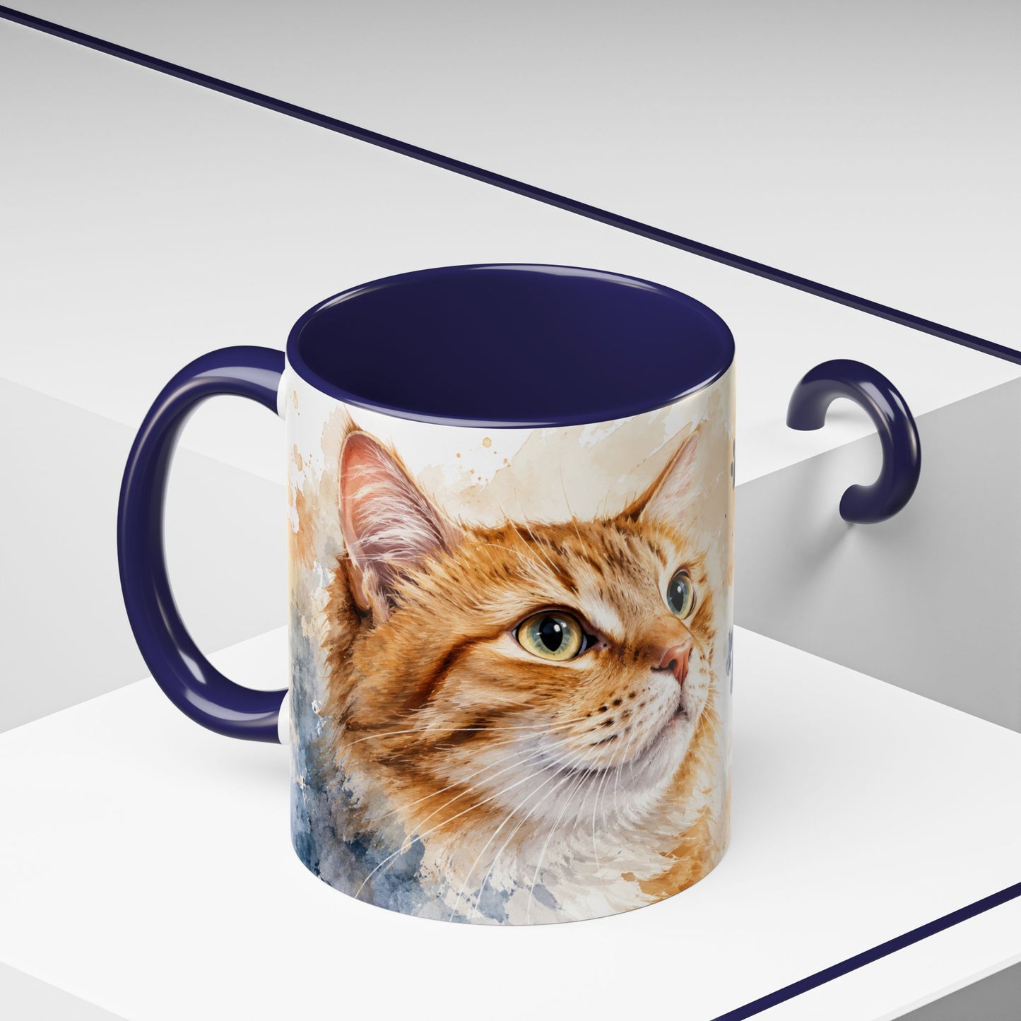 Cat Lover Coffee Mug — “A House Is Not A Home Without A Cat” Accent Mug (11/15oz)