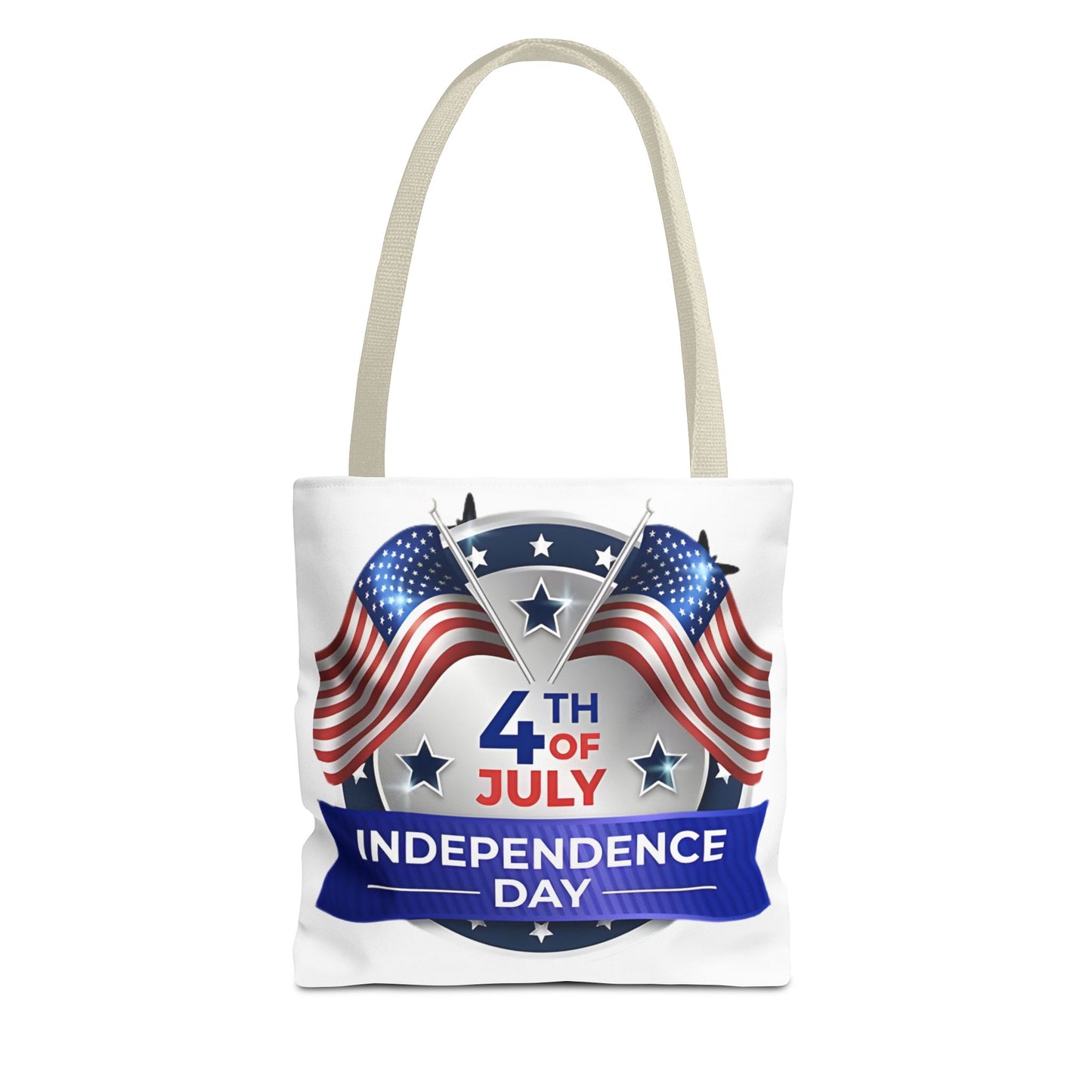 Independence Day Tote Bag — 4th of July American Flag Canvas Tote
