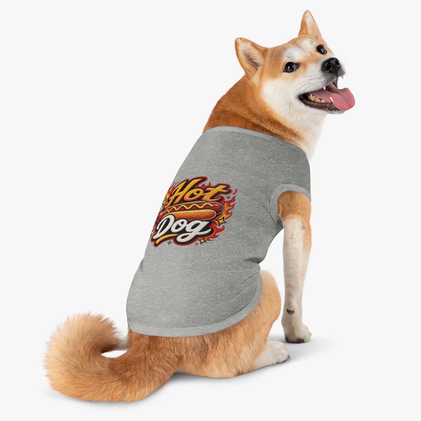 Hot Dog Pet Tank Top — Funny Grilling Graphic Dog Shirt