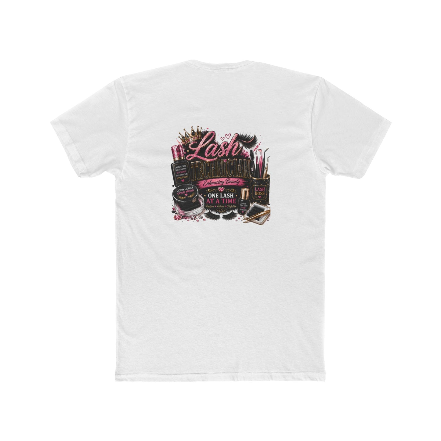 Lash Artist Crew Tee – “One Lash at a Time” Beauty Tools Graphic T-Shirt