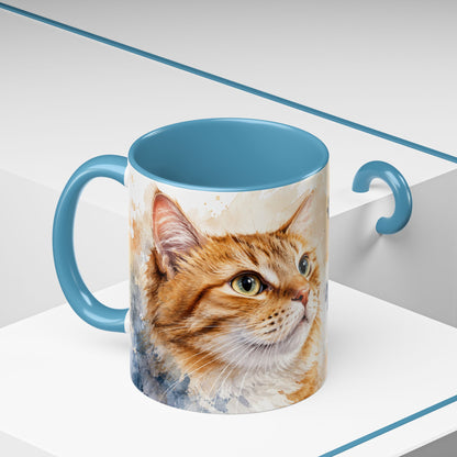 Cat Lover Coffee Mug — “A House Is Not A Home Without A Cat” Accent Mug (11/15oz)